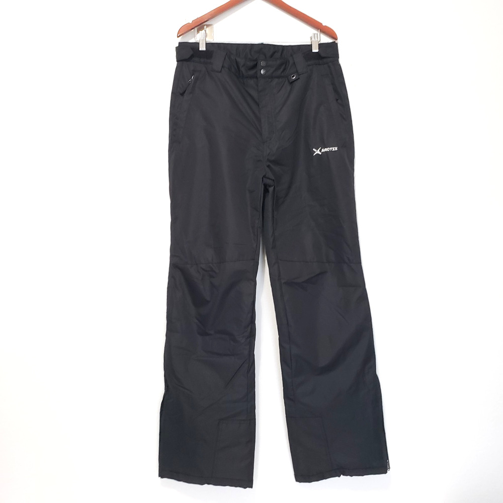 Arctix Mens SIZE M 32-34W 34L Snow Pants Black Lined Winter Ski Snowboard 19475